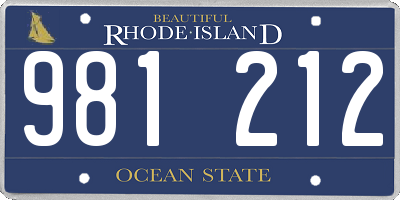 RI license plate 981212