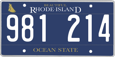 RI license plate 981214