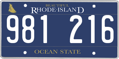 RI license plate 981216