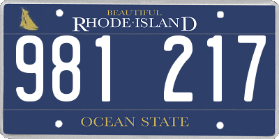 RI license plate 981217