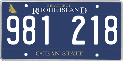 RI license plate 981218