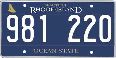 RI license plate 981220