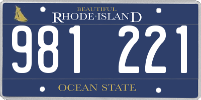 RI license plate 981221