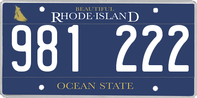 RI license plate 981222