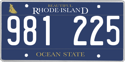 RI license plate 981225