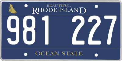 RI license plate 981227