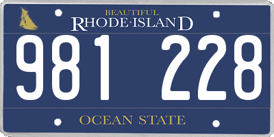 RI license plate 981228