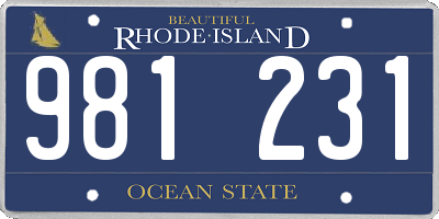 RI license plate 981231