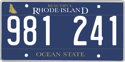 RI license plate 981241