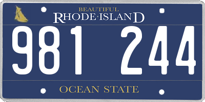 RI license plate 981244