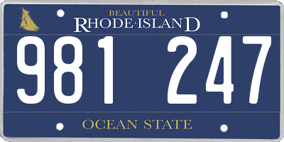 RI license plate 981247