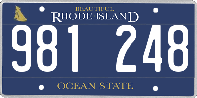 RI license plate 981248