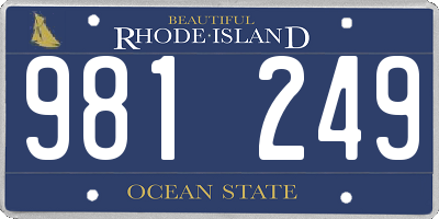 RI license plate 981249