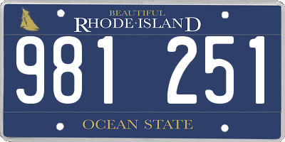 RI license plate 981251