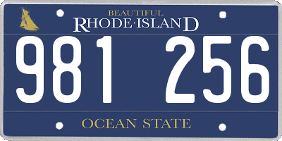 RI license plate 981256