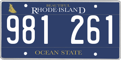 RI license plate 981261