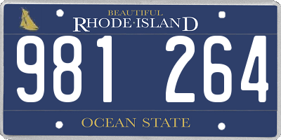 RI license plate 981264