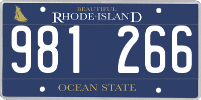 RI license plate 981266