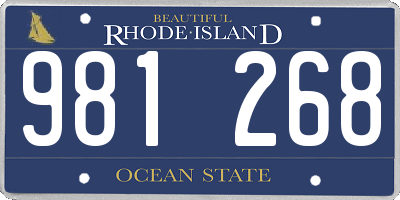 RI license plate 981268