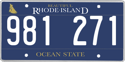 RI license plate 981271