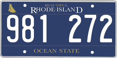 RI license plate 981272