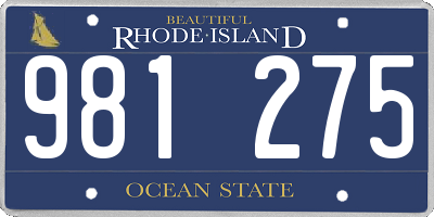 RI license plate 981275