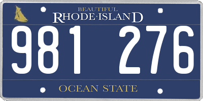 RI license plate 981276