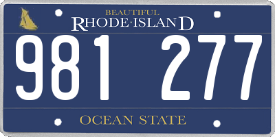 RI license plate 981277