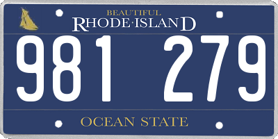 RI license plate 981279