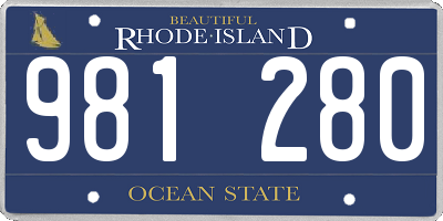 RI license plate 981280