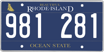 RI license plate 981281