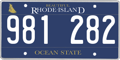 RI license plate 981282