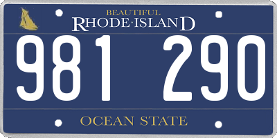 RI license plate 981290