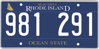 RI license plate 981291