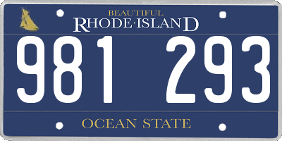 RI license plate 981293