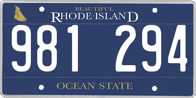 RI license plate 981294