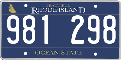 RI license plate 981298