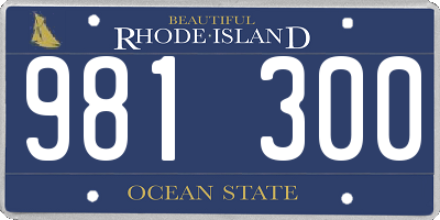 RI license plate 981300