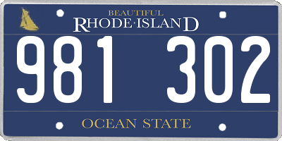 RI license plate 981302