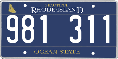 RI license plate 981311