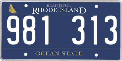 RI license plate 981313