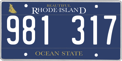 RI license plate 981317