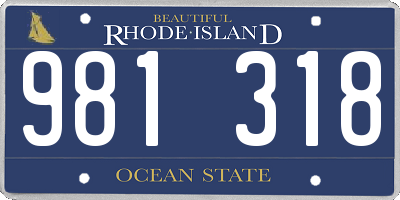 RI license plate 981318