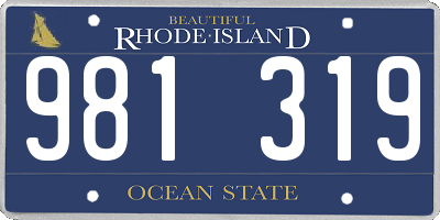 RI license plate 981319