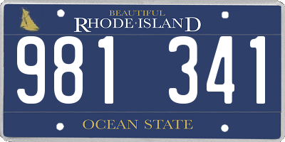 RI license plate 981341