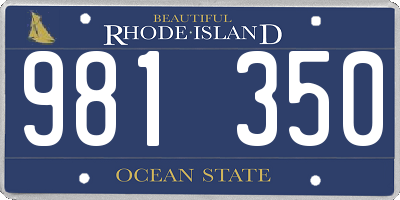 RI license plate 981350