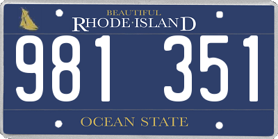 RI license plate 981351