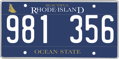 RI license plate 981356