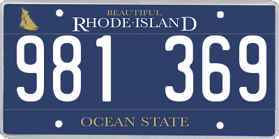 RI license plate 981369