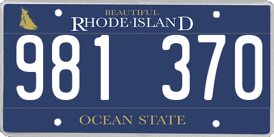 RI license plate 981370